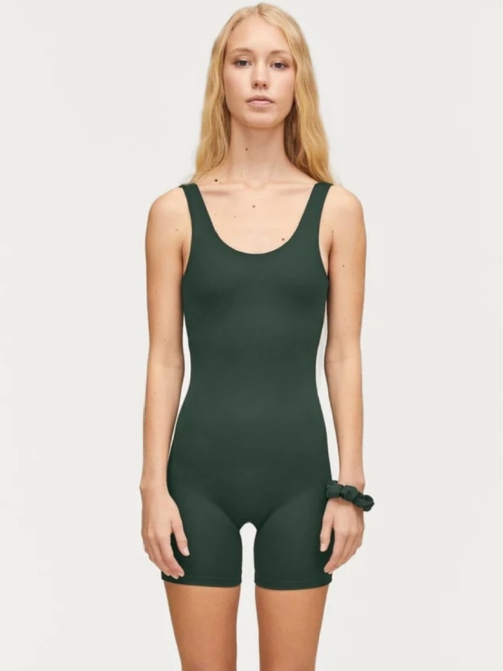 Girlfriend Collective Moss Bike Unitard Bodysuit size M
